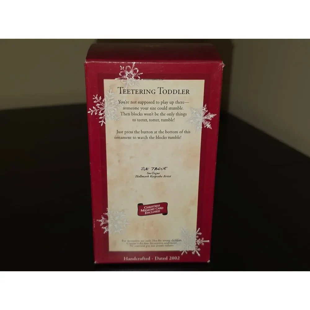 Hallmark Keepsake Teetering‎ Toddler Christmas Ornament 2002